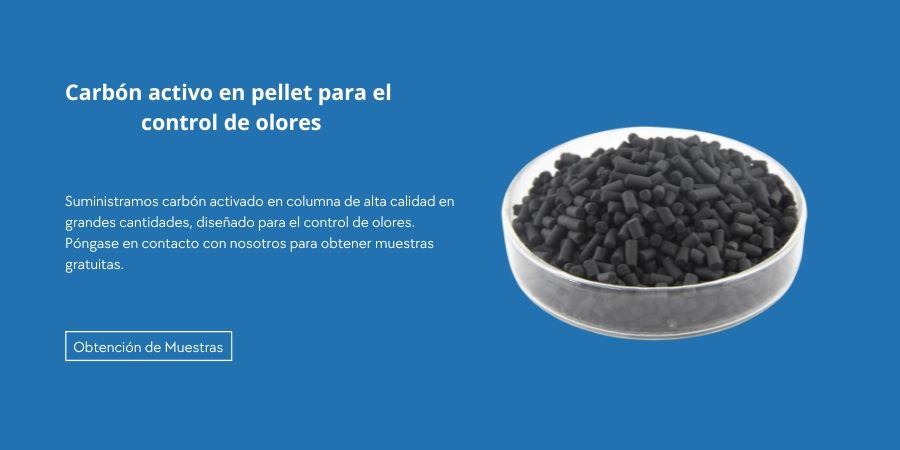 Carbon activo en pellet para el control de olores