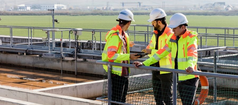 Estacion de bombeo de aguas residuales de carbon activado para la eliminacion de H2S