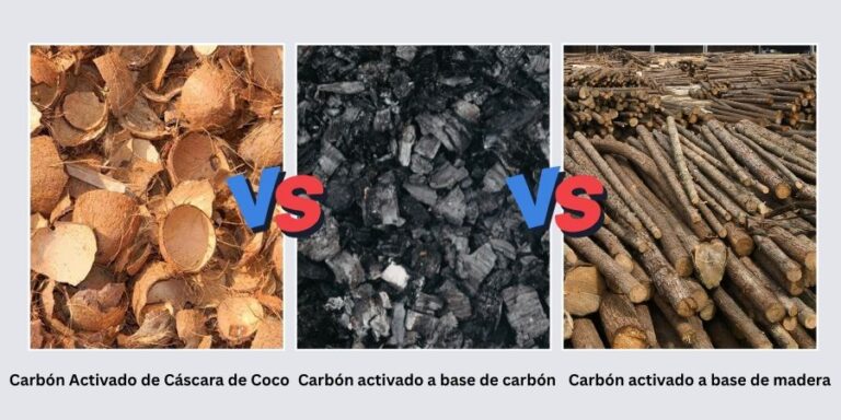 Carbon activado cascara de coco vs a base de carbon vs a base de madera
