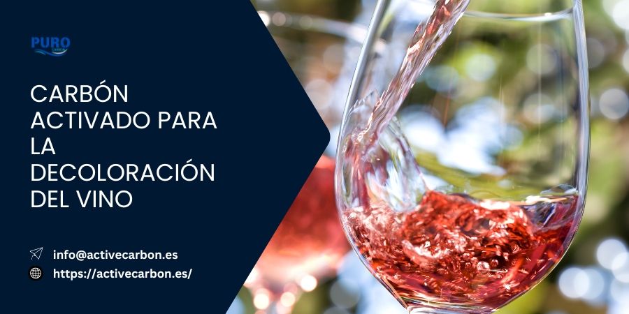 Carbon activo para la decoloracion del vino