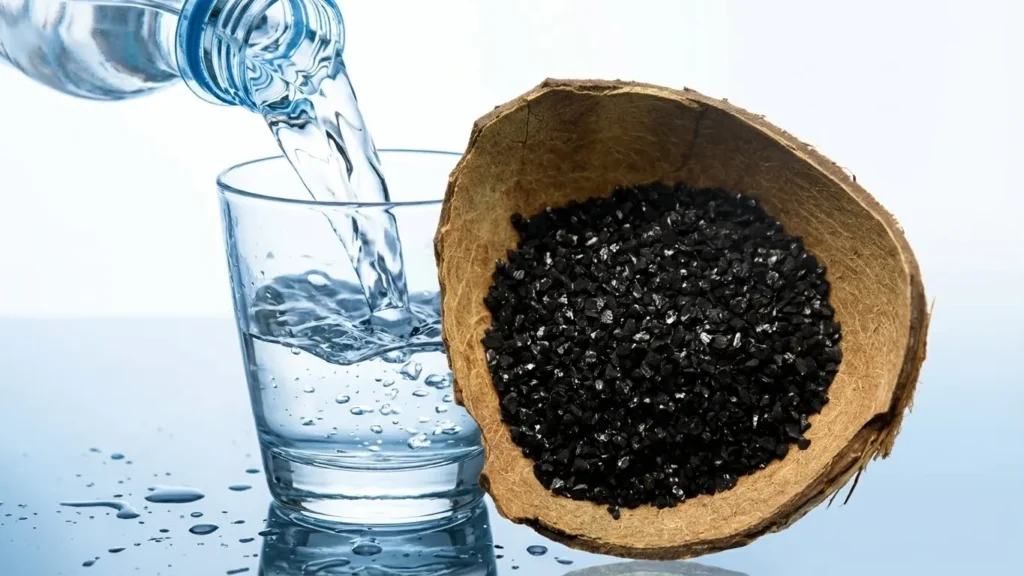 Carbon activado granular de cascara de coco para la purificacion del agua potable