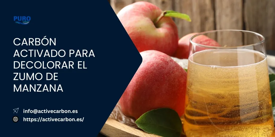 Carbon activado para decolorar el zumo de manzana